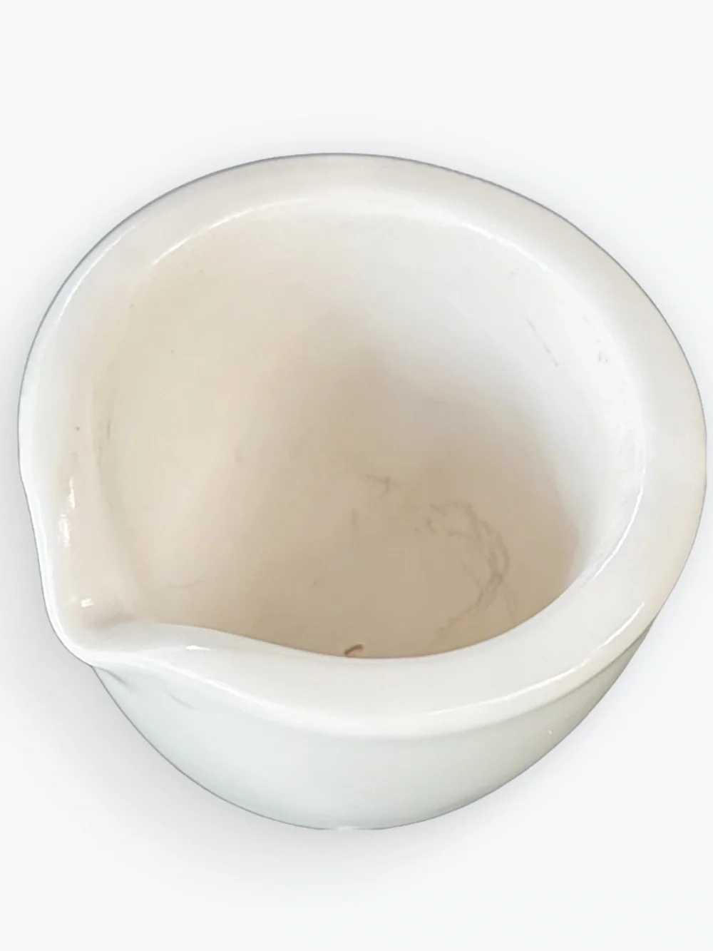 Neutral Off-White Vintage Coors USA 08 Ceramic Labware Crucible Barware